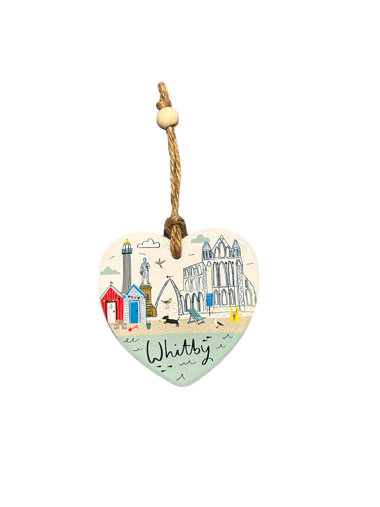 
                  
                    Load image into Gallery viewer, Whitby Ceramic Heart Decoration
                  
                