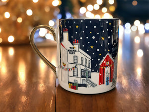 
                  
                    Load image into Gallery viewer, Bone China Whitby Christmas Mug
                  
                