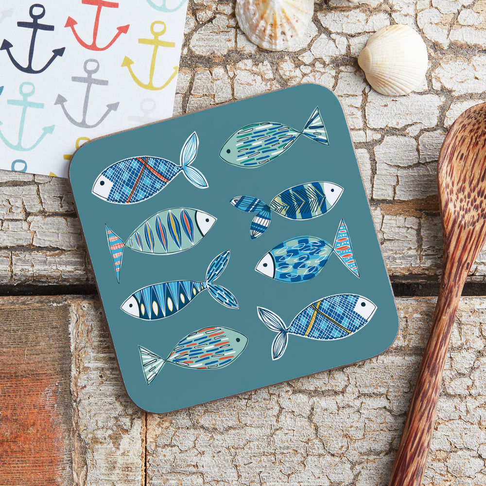 Patterned Fish Coaster