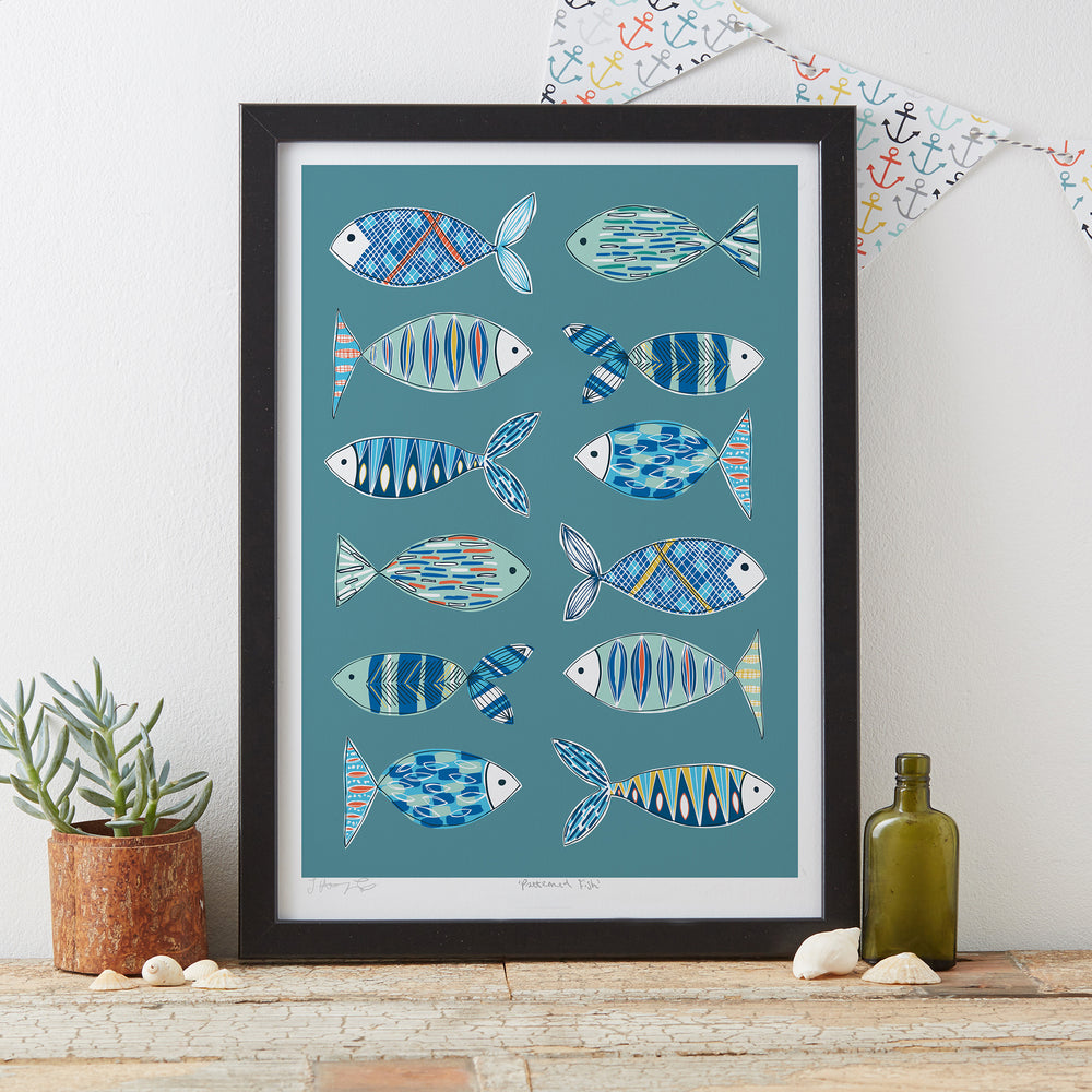 
                  
                    Load image into Gallery viewer, Patterned Fish Art Print
                  
                