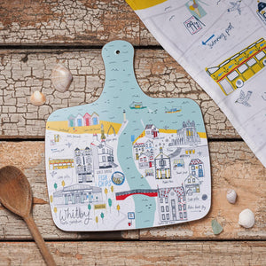 
                  
                    Load image into Gallery viewer, Whitby Map Chopping Board - Medium
                  
                