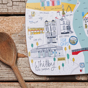 
                  
                    Load image into Gallery viewer, Whitby Map Chopping Board - Medium
                  
                