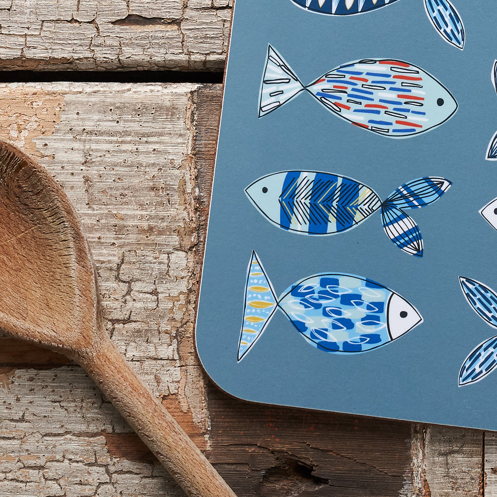 
                  
                    Load image into Gallery viewer, Fish Pattern Chopping Board - Small
                  
                