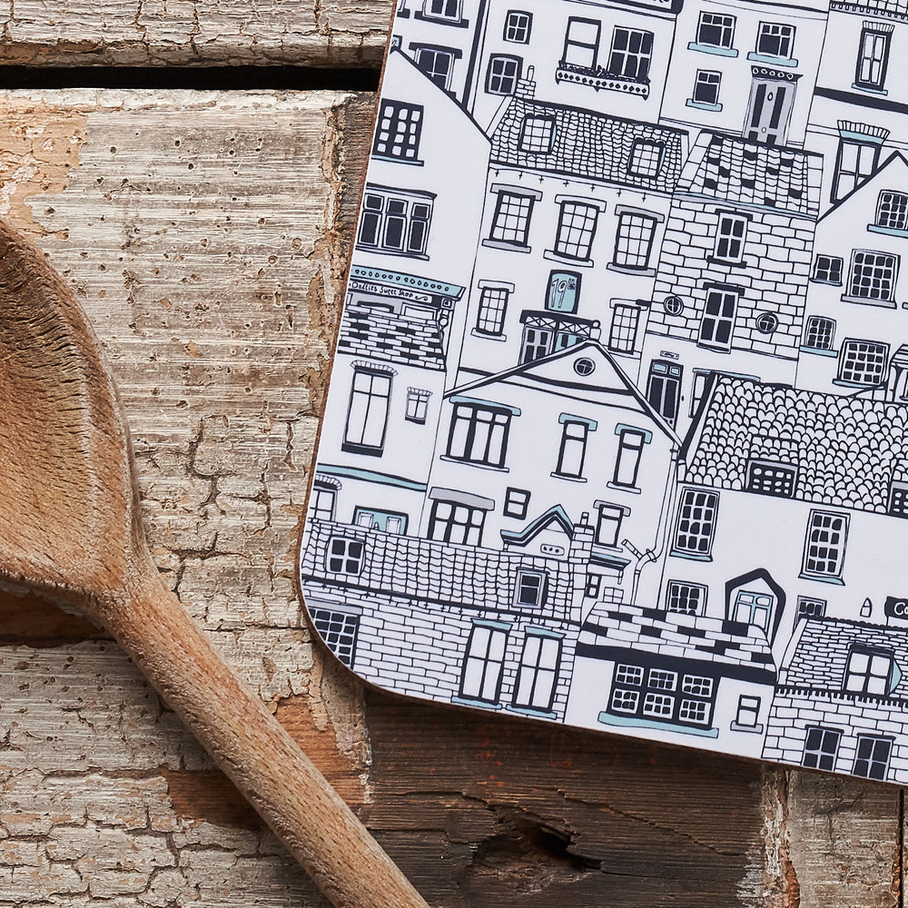 
                  
                    Load image into Gallery viewer, Houses Illustration Chopping Board - Small
                  
                
