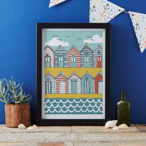
                  
                    Load image into Gallery viewer, Beach Huts Art Print
                  
                